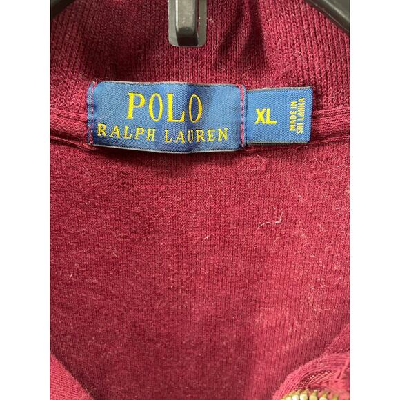 Polo Ralph‎ Lauren Sweater Mens X-Large Red 1/4 Zip Pullover Pony Logo Comfort - Picture 7 of 12